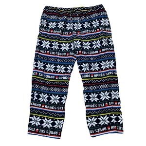 Hanna Andersson Flannel Lounge Pants Mens XL Apres Ski Fair Isle PJ Bottoms